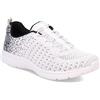 Skechers Sport Virtue Fashion Sneaker Donna, Bianco Nero, 37 EU