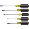 Klein Tools 85075 Set di cacciaviti, prodotto negli Stati Uniti, cacciaviti a punta piatta e Phillips con impugnature antiscivolo e identificazione della punta, 5 pezzi