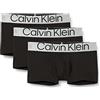 Calvin Klein Low Rise Trunk 3Pk 000Nb3074A, Boxer a Vita Bassa, Uomo, Multicolore (Blue Shadow/Grey Sky/Black), S