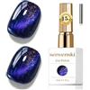 Senvenski Gelatina Vetro Cat Eye Smalto Semipermanente, 15ML Occhi di Gatto Magnetica per Gel Unghie Kit Olografico Glitterato Cristallo Smalti Unghie Salon Home DIY (Stelle Galattiche, 0.5fl oz)
