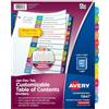 Avery Customizable Table of Contents Dividers, jan- DEC Tabs (11847)