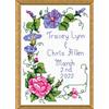 Janlynn Counted Cross Stitch 5X7-Wedding Floral Count Mini Kit Punto Croce contato, Motivo Floreale per Matrimonio, Tessuto, 12,7 x 17,8 cm, 14 Pezzi, 5 x 7