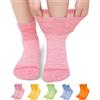 ZFSOCK Calze per Diabetici Uomo Donna: Calzini Senza Elastico Estivi Fibra di bambù Traspiranti Senza Cucitura Extra Larghi Vestibilità Ampia per Caviglie Piedi Gonfi Taglia 39-42, 5 Paia Vivaci