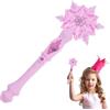 MAGICLULU Bacchetta da principessa, 1 pezzo, bacchetta luminosa con fiocco di neve, per Natale, Halloween, feste (senza batterie)