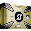 Bridgestone E12 CONTACT GOLF BALLS 2023 - WHITE - 1 Dozen - PALLINE DA GOLF E12 CONTACT 2023 - BIANCHE - 1 Dozzina Uomo, Bianco, one size - 3CWX6D