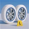 CARALL Calze da Neve Omologate Italia, Colore Bianco, Misura L, Catene Da Neve Tessili (Bianco,L)