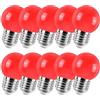 Jiotouhu E27 G45 Lampadina sferica a LED rosso, illuminazione a 360 gradi, 2W, per AC220-240V, non dimmerabile, illuminazione decorativa per Halloween, Natale, feste, 10 pezzi
