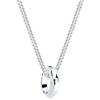 DIAMORE Elli diamonds Collana Donne Signore Cerchio Anello Pendente con diamante (0,005 Ct) In Argento Sterling 925