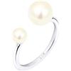 Elli Anello da Donna in Argento 925 con Perle D'Acqua Dolce