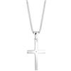 DIAMORE Elli Collana Donna con ciondolo a croce e diamante (0.005 ct.) in Argento 925