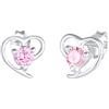 Elli Orecchini a Lobo da Donna in Argento 925 con Zirconia Cubica