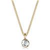 Elli Collana Basic Solitario con Cristallo Swarovski da Donna, in Argento 925, Oro, Misura 45