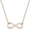 DIAMORE Elli diamonds Collana Donne con Ciondolo Infinito E diamante (0,03 Ct.) In Argento Sterling 925 Lungo 45 Cm