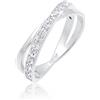 Elli Anello Donna Avvolgere Elegante con Cristalli Swarovski in Argento Sterling 925