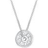 Elli Collana da donna con ciondolo a forma di monete, con sole anticato, in argento sterling 925