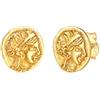 Elli Orecchini da donna in argento Sterling 925 placcato oro, misura unica, Argento sterling, Senza gemme