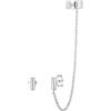 Elli Orecchini Donna Earcuff Clamp Asymmetrical in Argento Sterling 925