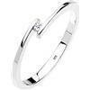 DIAMORE Elli DIAMONDS Anello Donne di Fidanzamento con Diamante (0.015 ct.) in Argento Sterling 925