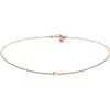 Elli Collana Girocollo Choker con Cuore da Donna, in Argento 926, Oro Rosa (Rosegold), Misura 38