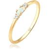 Elli Anelli Donne Vintage con Cristalli di Zirconia e Opale in Argento Sterlino 925 Placcato Oro