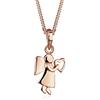 Elli Collana Angelo Cuore da Donna, in Argento 925, Oro Rosa (Rosegold), Misura 45