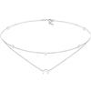 Elli Catenina Doppio Giro Choker Astro Mezzaluna Stelle Argento 925