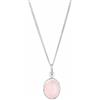 Elli Collana da Donna in Argento 925 con Quarzo Rosa