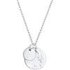 Elli Collana Donna Ciondolo Piatto Martellato in Argento Sterling 925