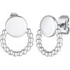 Elli Orecchini Donne Orecchini a Perno Placchetta Design a Sfera Geo Colore Argento