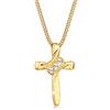 Elli Collana con Ciondolo a Forma di Croce, con Cristalli Swarovski da Donna, in Argento 925, Oro, Misura 45
