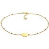 Elli Cavigliera Donna Cuore Simbolo dell'Amore Regolabile in Argento 925