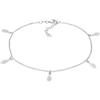 Elli Fußschmuck Damen Fußkettchen Feder Anhänger im Boho Trend in 925 Sterling Silber