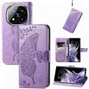 JIUNINE Cover per Xiaomi Redmi Note 14 Pro 5G / Poco X7, Custodia Interno TPU Antiurto Portafoglio con Disegni di Farfalla [Carta Fessura] [Supporto Stand] Cover Libro in PU Pelle, Viola