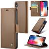 Rerzoiro Cover per iPhone XS Max Custodia Portafoglio [Blocco RFID] Premium Pelle PU Wallet Case Flip Libro con Porta Carte Slot Supporto Flip Case per iPhone XS Max, Marrone