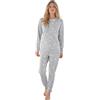 Damart Pigiama in Maglia Thermolactyl Interlock Set, Grigio Imp, S Donna