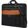 PUSLOM Borsa Porta Abiti da Viaggio Uomo per 3 Tute Borsa per Abito per Viaggi D'affari | Forte Gancio | Cinghia Tracolla Regolabile | 15.6 Pollici Laptop Tasche | Marrone