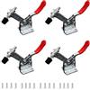 SHENRUZENG Set di 4 Morsetto a Levetta GH-201-B in Metallo, Tenditori per Leva al Ginocchio Morsetti da Falegname Capacità 90 kg Attrezzo Manuale Toggle Clamp per Funzionamento a Macchina, Saldatura, Legno