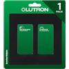 Lutron Claro - Placca decorativa a 2 moduli, CW-2-BL, colore: nero