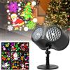 TaimeiMao Lampada Proiettore di Natale LED, 16 Luci del Modello, Alberi di natale,Pupazzi di Neve,Proiettore di natale,Per occasioni festive e Capodanno