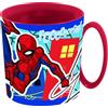 Tataway Tazza Spiderman 390 ml - Collezione Mob Rules - Utilizzabile in Microonde - Tazza Colazione in Plastica Resistente - Prodotto Ufficiale Marvel