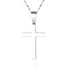 Halukakah Collana con Croce in Argento Sterling 925 per Ragazzi -Piccolo Ciondolo a Croce Placcato Platino con Catena in Argento Sterling 925 -Completo di Scheda con Messaggio Biblico e Scatola Regalo