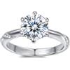 Joomia Anello da Donna con Moissanite da 2 Carati e Montatura a sei Griffe, Set di Fedi Nuziali, Certificato GRA, Purezza D+VVS1, 18K Pt, Taglio al Plasma, Ipoallergenico, 50-59 mm, Adatto per Fedine