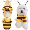 HTTDSLF Costume da Ape per Cani, Felpe con Cappuccio per Cani, Felpe con Cappuccio Ape, Felpa con Cappuccio, per Halloween, Natale, Cosplay, per Taglia Piccola e Media (M)