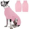 IECOii Maglione natalizio per cani di taglia extra large come maschi e femmine, maglione dolcevita lavorato a maglia facile da mettere e togliere per dobermann, alano, pastore tedesco (rosa, XXXXXL)
