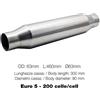 Simoni Racing Catalizzatore metallico 200 Celle Ø63mm L460 Compatibile Euro5 Acciaio Spazzolat