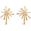 SINGULARU - Orecchini Nova. Acciaio con Finitura in Oro 18Kt. Originali con Motivo. Chiusura in Silicone. Gioielli per Donna