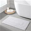 Nautica Set di 2 tappeti da bagno reversibili in cotone, altamente assorbenti, decorazione bagno moderno, bianco micellare