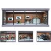 NUEIOVRW Diorama 1:43 modello di garage con luce LED, modello Diecast auto modello parcheggio scena display case auto showroom scene modello auto vetrina garage (Red Brick)