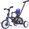Besrey Triciclo Bambini 5 in 1 - Triciclo Evolutivo con Maniglione e Ruota di Scorta, Bici Senza Pedali per Bambini da 18 Mesi Dotato di Schienale e Cintura, Regalo Compleanno per Bambini (Blu scuro)