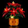 GEAMENT Set di Luci LED Compatibile Con LEGO Stella di Natale (Poinsettia) Botanical Collection 10370 (Modello di mattoncini non incluso)